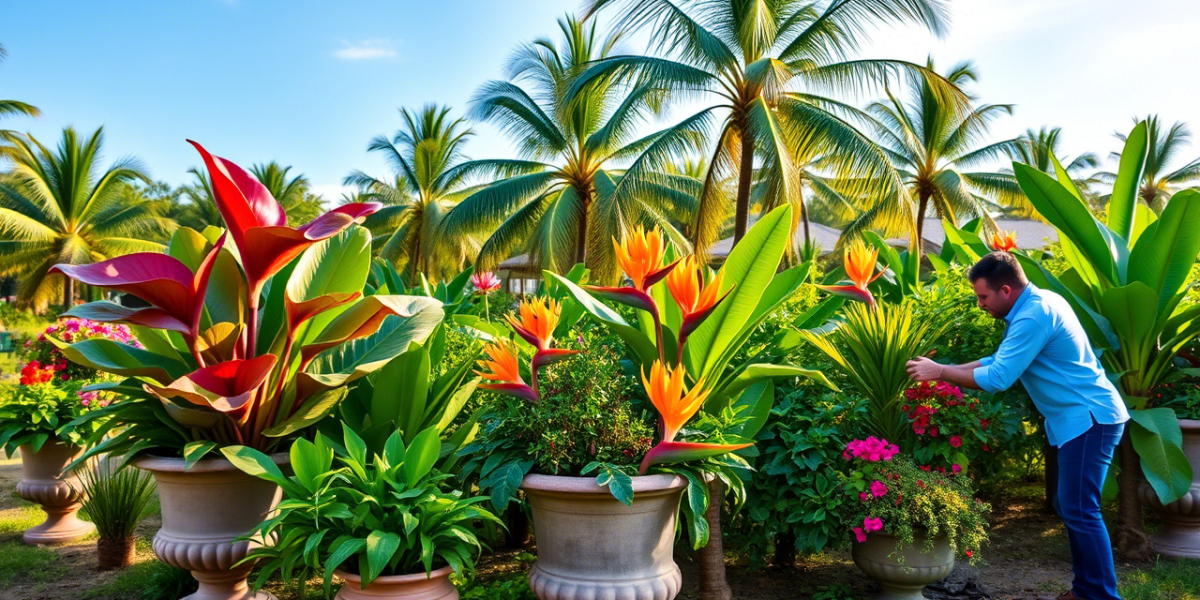 How to Create a Tropical Look with Urn Planters?
