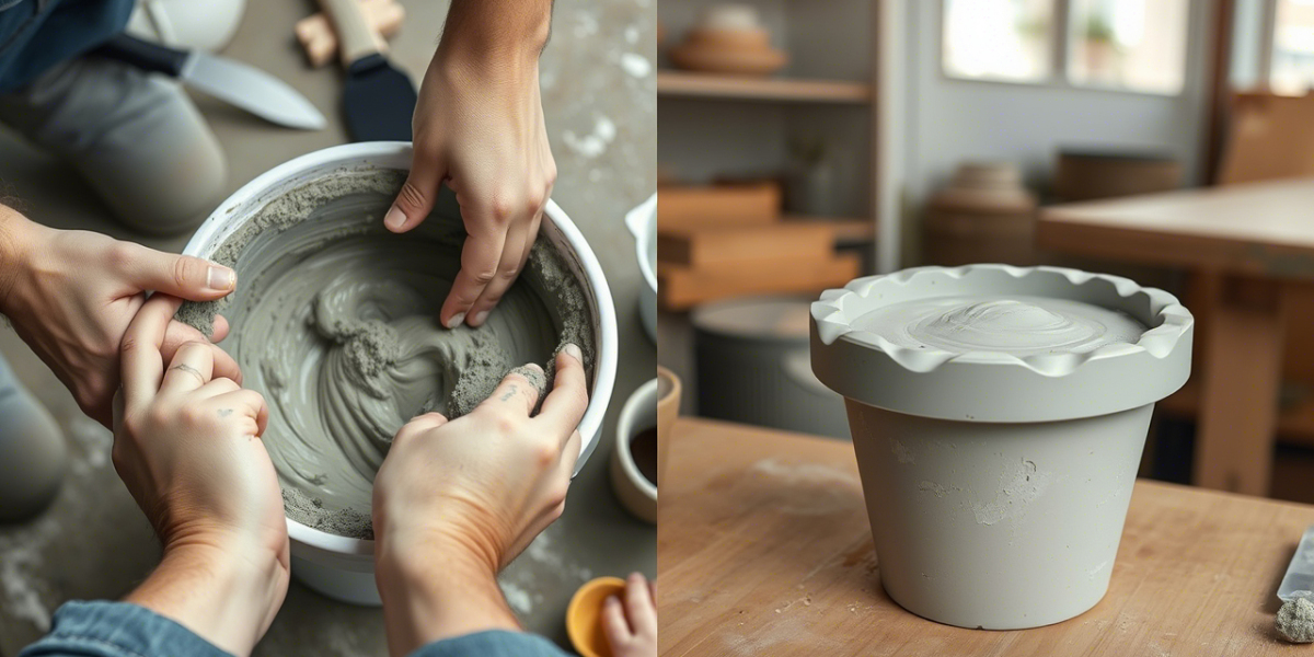 How to Make DIY Cast Concrete Pots at Home?
